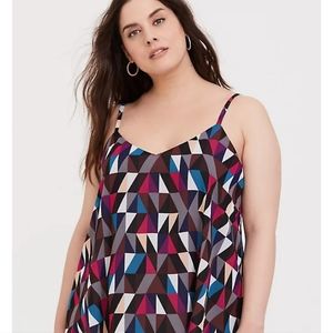 Geo chiffon double layer swing cami